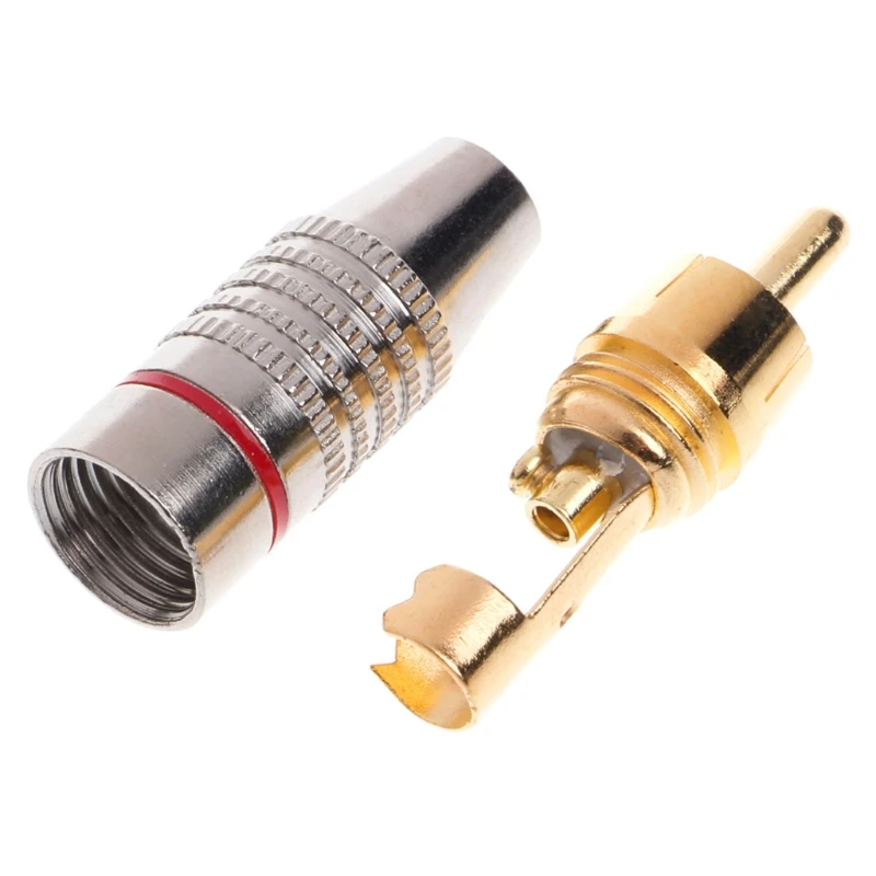 20Pcs RCA Plug Audio Video Locking Cable Connector Gold Plated Color Send Randomly Drop Ship | Обустройство дома
