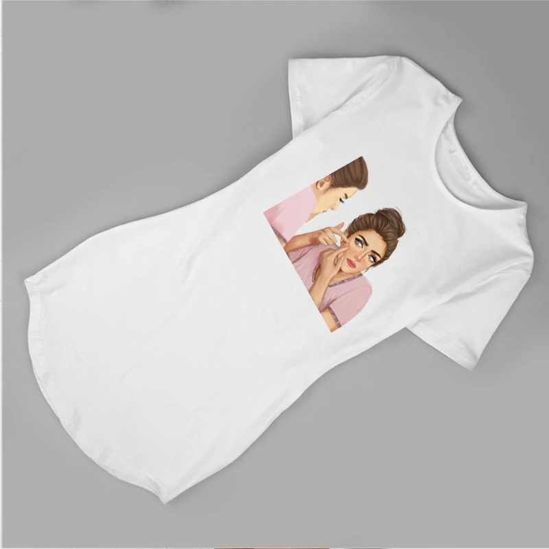 Женское летнее платье с рисунком модная одежда для девочек трендовая женщин