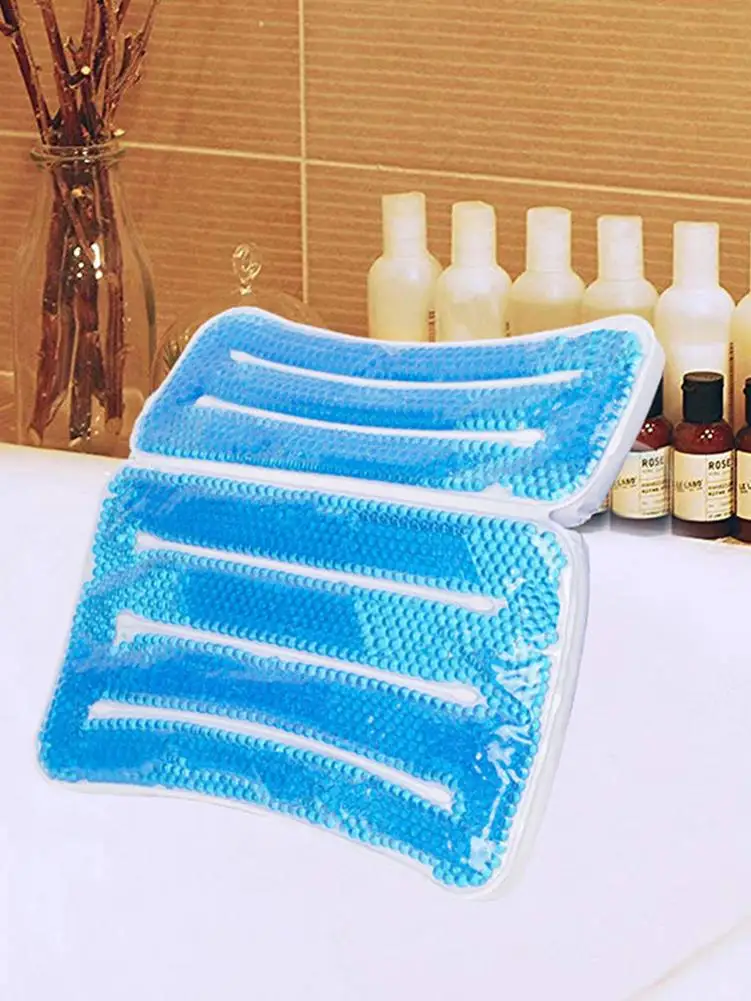 

Luxury Bath Pillow Ergonomic Bathtub Spa Pillow With Suction Cups Relaxing Massage Big Suction Cup Bathtub Neck Back Relaxing
