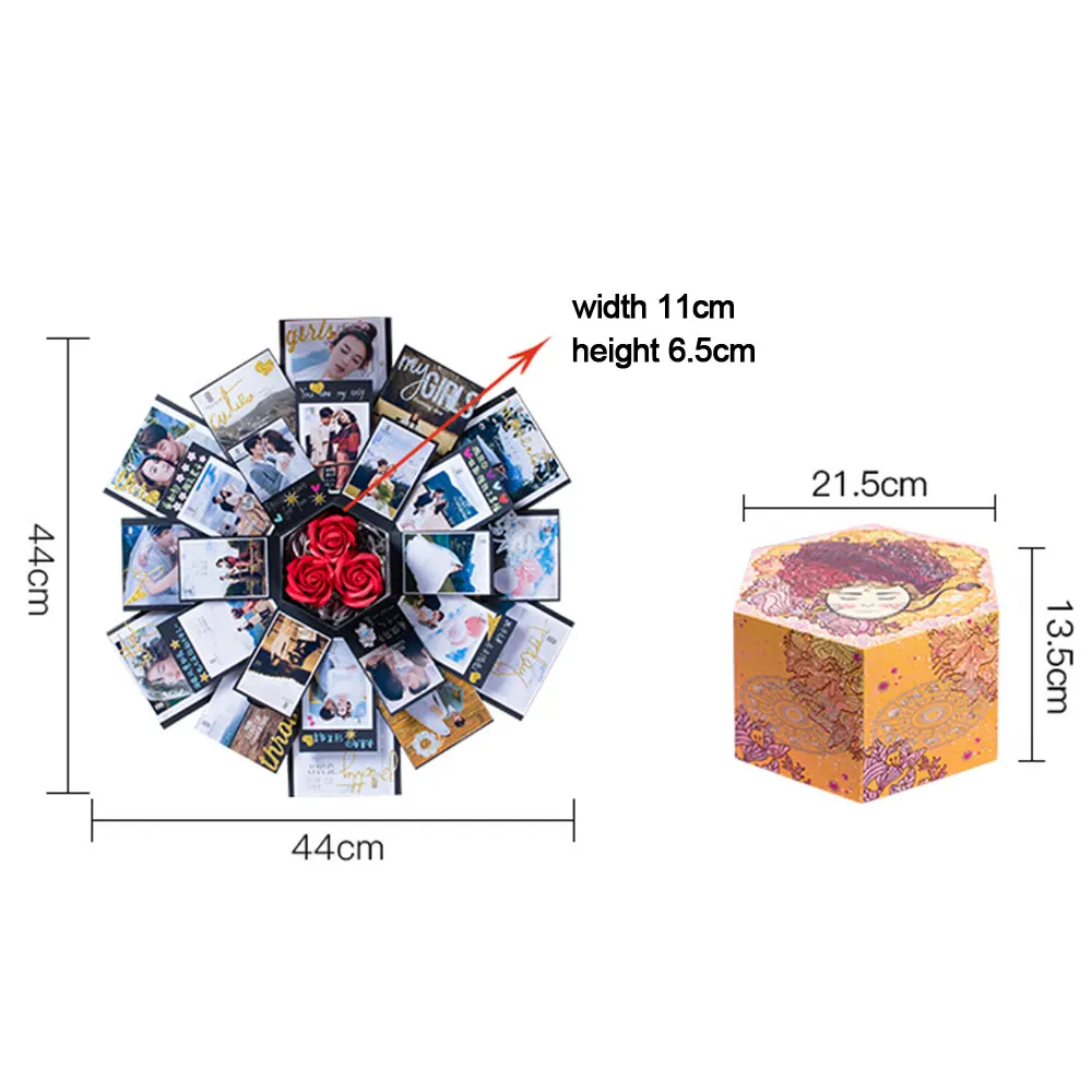 Флуоресцентный сюрприз любовь взрыв коробка подарок созвездия для юбилея