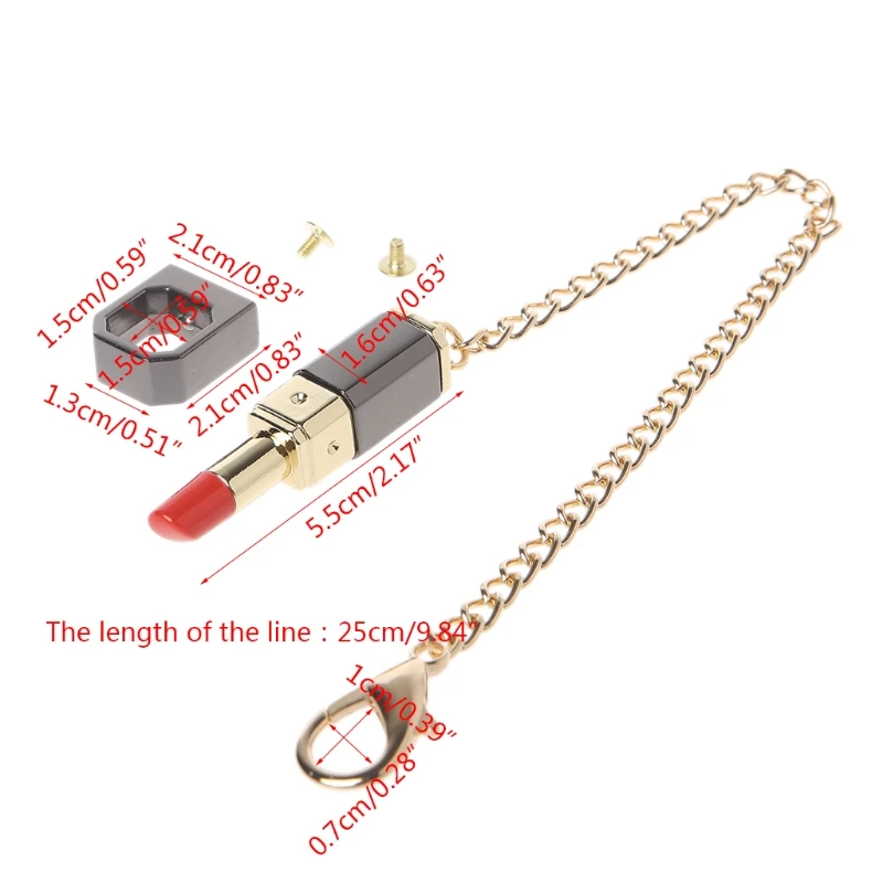 

Fashion Lipstick Shape Clasp Lock DIY Messenger Handbag Shoulder Bag Hardware J60D