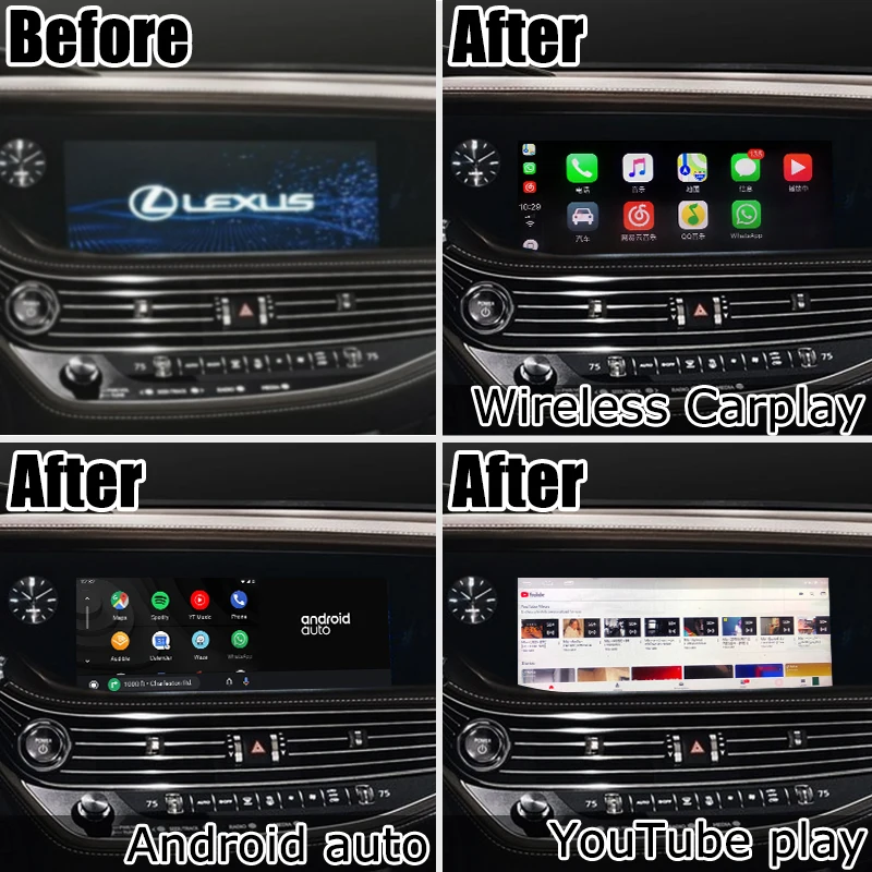 Интерфейсная коробка для Android / carplay Lexus LS500h LS350 LS500 LS 2018-видеоинтерфейс управления