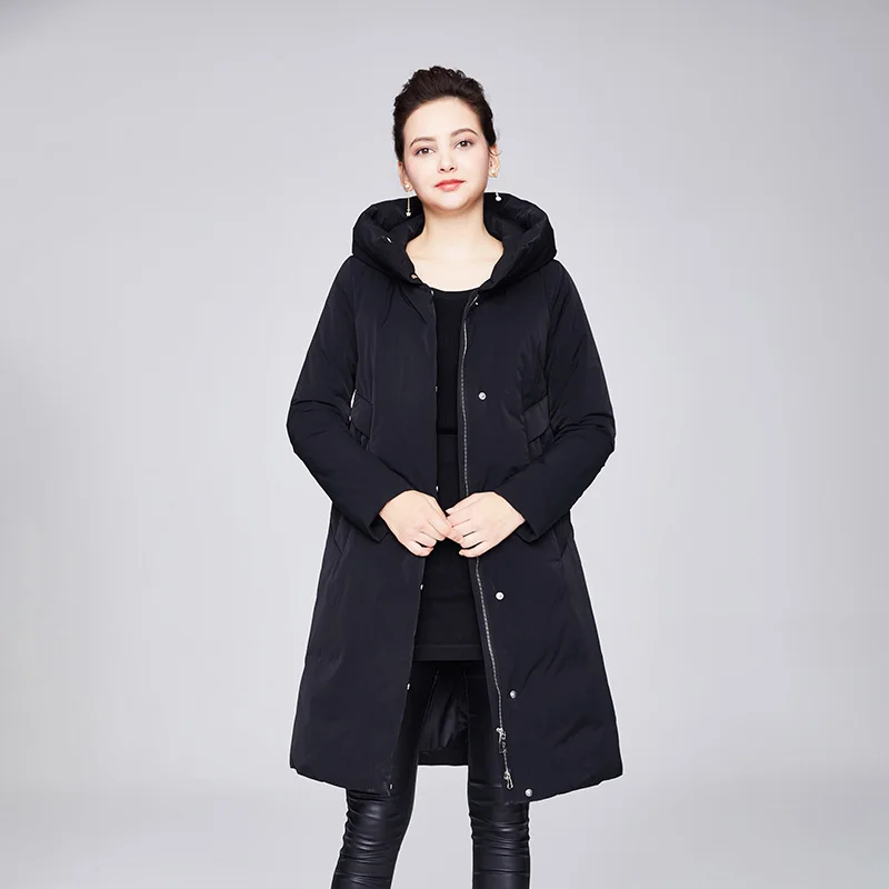 2019 зимнее женское пуховое пальто длинное ультралегкое Натуральное перо