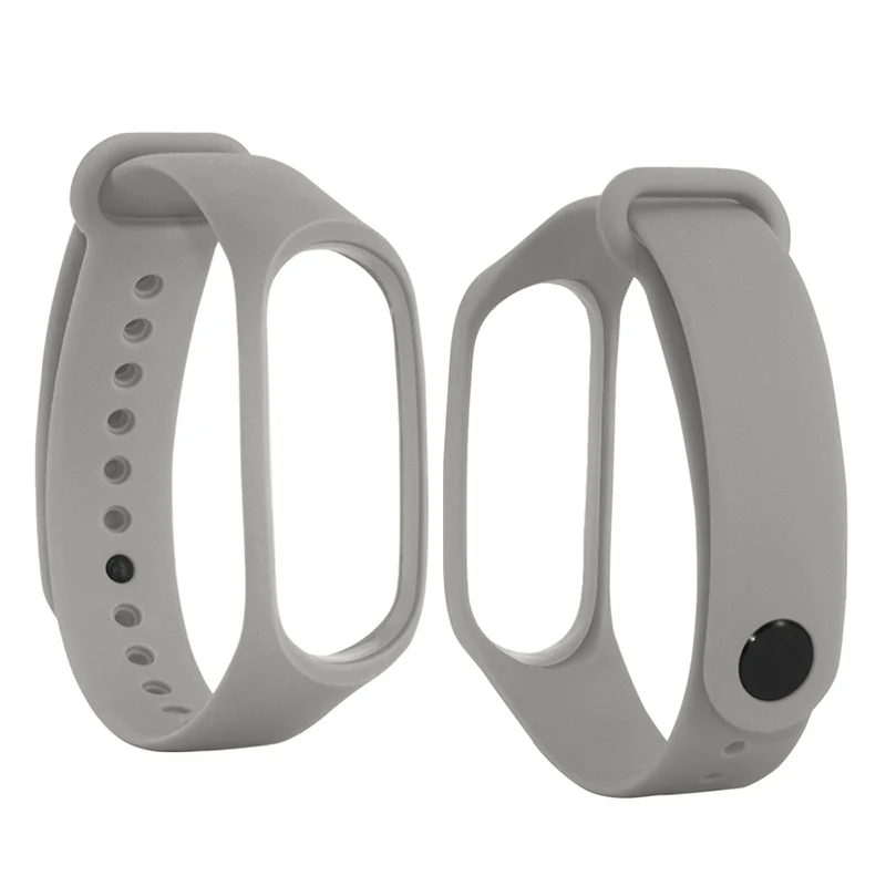 Для mi band 4 Браслет Силиконовый сменный ремешок для Xiaomi mi Band 3 4 Ремни Аксессуары для mi 3 ремень - Цвет: Серый