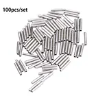 100 шт. черная круглая медная рыболовная трубка, Рыболовный инструмент, обжимные втулки для проволоки, соединитель, аксессуары для лески, инструменты