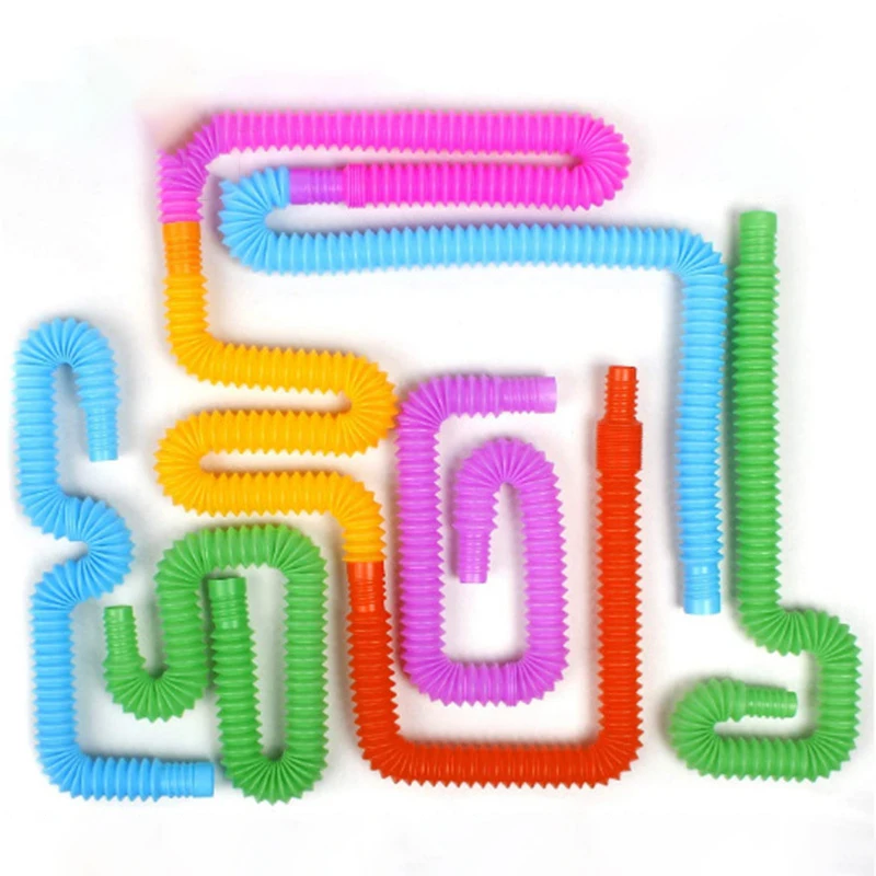 

Children Kids DIY Colorful Plastic Tubes Coil Creative Toys Circle Funny Toys Early Development Educational Folding Magical Toy