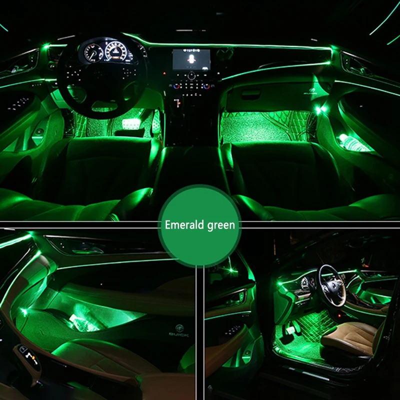 

64-Color RGB Car Interior Ambient Atmosphere Light Footlight Car Interior Light Wireless Application APP Control