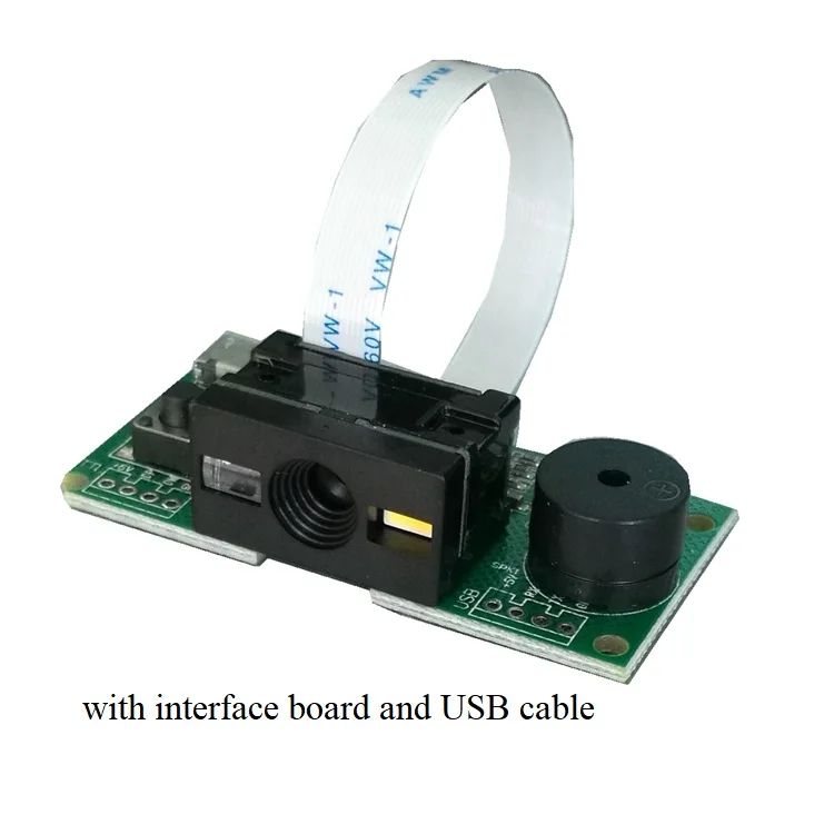 With Interface Board 1D 2D Модуль сканера штрих-кода qr-код PDF417 матрица данных код считыватель штрих-кода модуль ttl 3,3 V - Цвет: With Interface Board