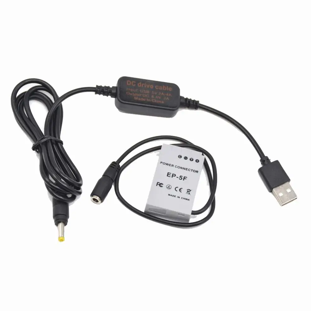 Camera mobile power bank supply usb cable EH-5 EH-5A+EP-5F DC Coupler EN-EL24 dummy battery for Nikon 1 J5 1J5 |