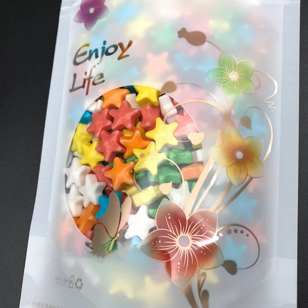 100 шт стоячий мешочек для хранения чая закуска конфета пакет печенья Reclosable