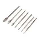7 шт.компл. Овальный Алмазный Фрезерный резак вращающийся инструмент Шлифовальная головка сверла 2,35 мм хвостовик резьба полировка для древесины Dremel инструмент