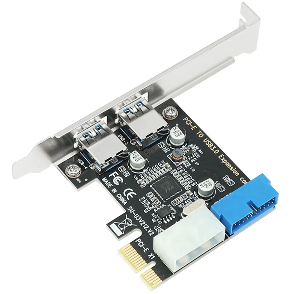 

Desktop PCI-E to USB 3.0 Expansion Card With Interface USB 3.0 Dual Ports 20-pin Front Connector For Windows XP / Vista / 7 / 8