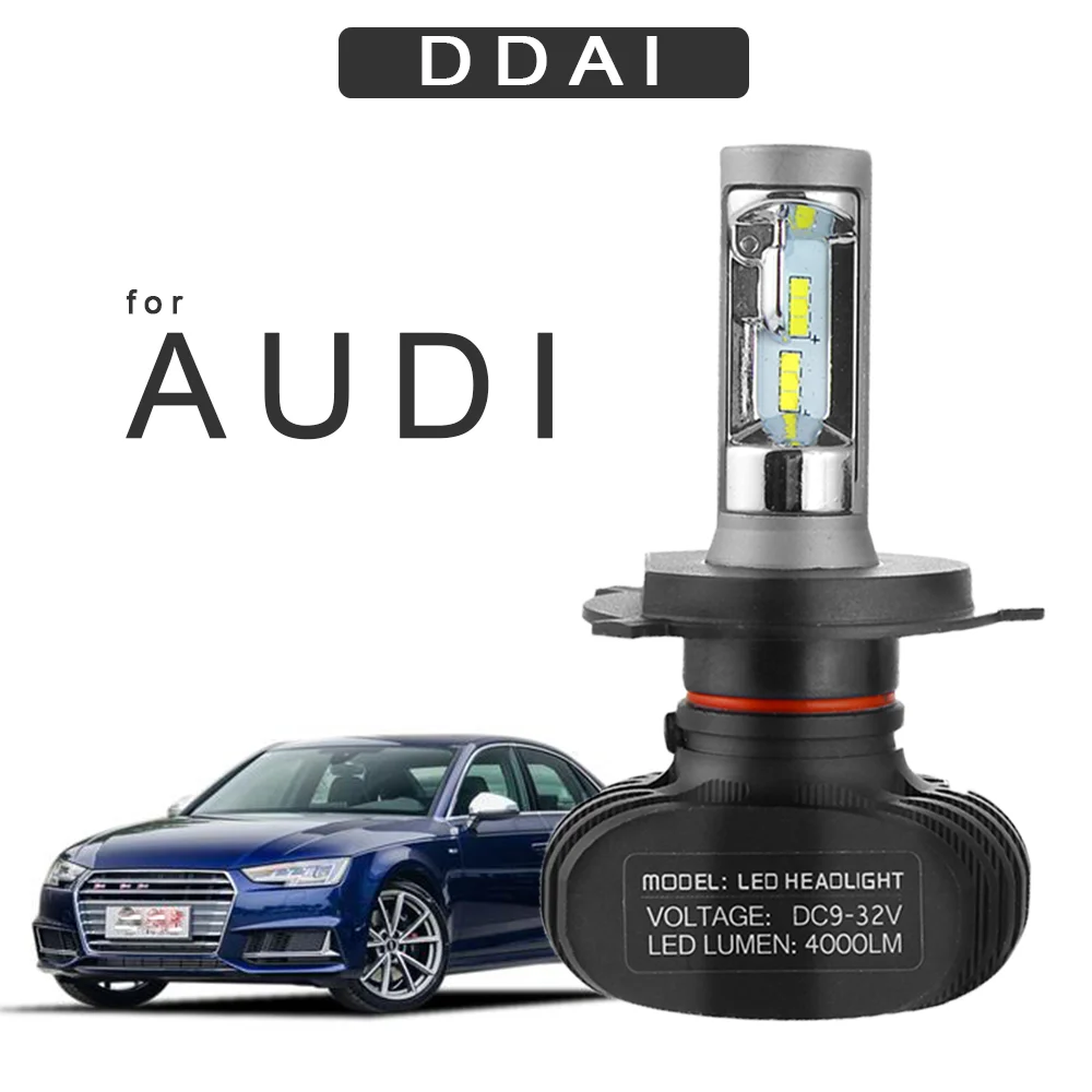 DDAI H4 для A1 A3 A5 A7 A8L Q3 Q5 Q7 супер яркие Автомобильные фары H7 светодиодный 50 Вт 12 в 6000 К
