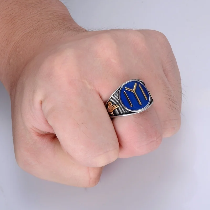 

Fashion Exquisite Gothic Men's Birthday Gift Ring Jewelry Anniversary Party Party Light Luxury Jewelry Ring Wholesale