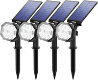 aisitin solar lights outdoor garden solar spot lights with 22 led adjustable spotlight solar landscape lights for pathway