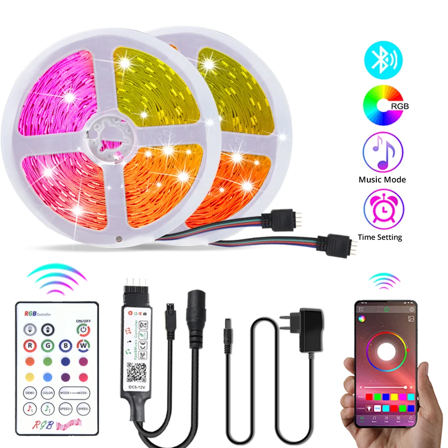 Светодиодная лента RGB 5050 с поддержкой Bluetooth 5/10/15/20 м|Светодиодные ленты| |
