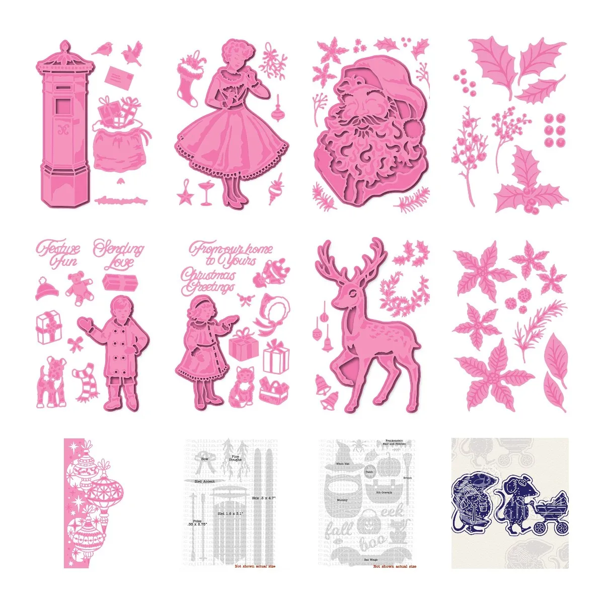 

Santa girl christmas Metal Cutting Die Scrapbook Embossed Paper Card Album Craft Template Cut Die Stencils New for 2021 Arrive