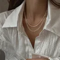 Модные женские ожерелья-цепочки из Гипсофилы, обручальное ожерелье для девушек, модное серебряное ожерелье 925 пробы для женщин, аксессуары ...