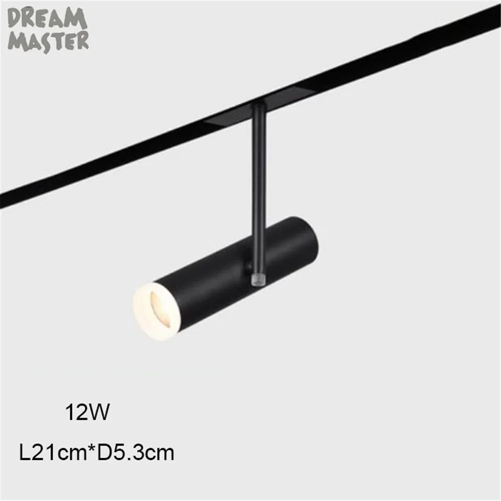 12W longarm DC24V Магнитный Трековый светильник, 7 Вт масштабируемый Светодиодный точечный светильник, 12 Вт COB светодиодный магнитный рельсовый светильник для художественного декора - Испускаемый цвет: 12W longarm