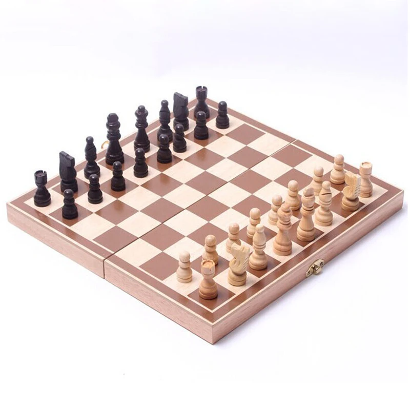 Hot30 * 30 см складной гладильная доска деревянная шахматная игровые фишки набор