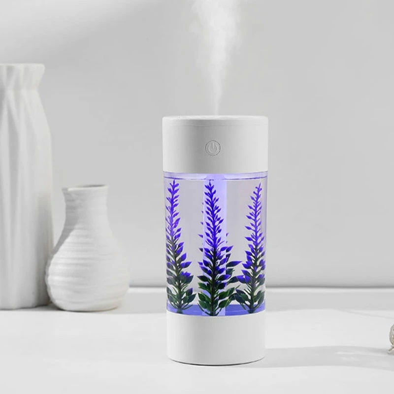 

360Ml Air Humidifier Lavender Landscape USB Humidifier Aromatic Oil Diffuser with 7 Color Light ,for Car Bedroom Office