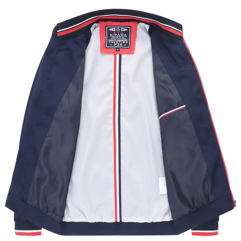 

2020 Hot Quality Fashion Cool Autumn Loose Thin Casual Outwear Windbreak Men's Solid Stand Collar Tops Jacket Coat Shark Brand