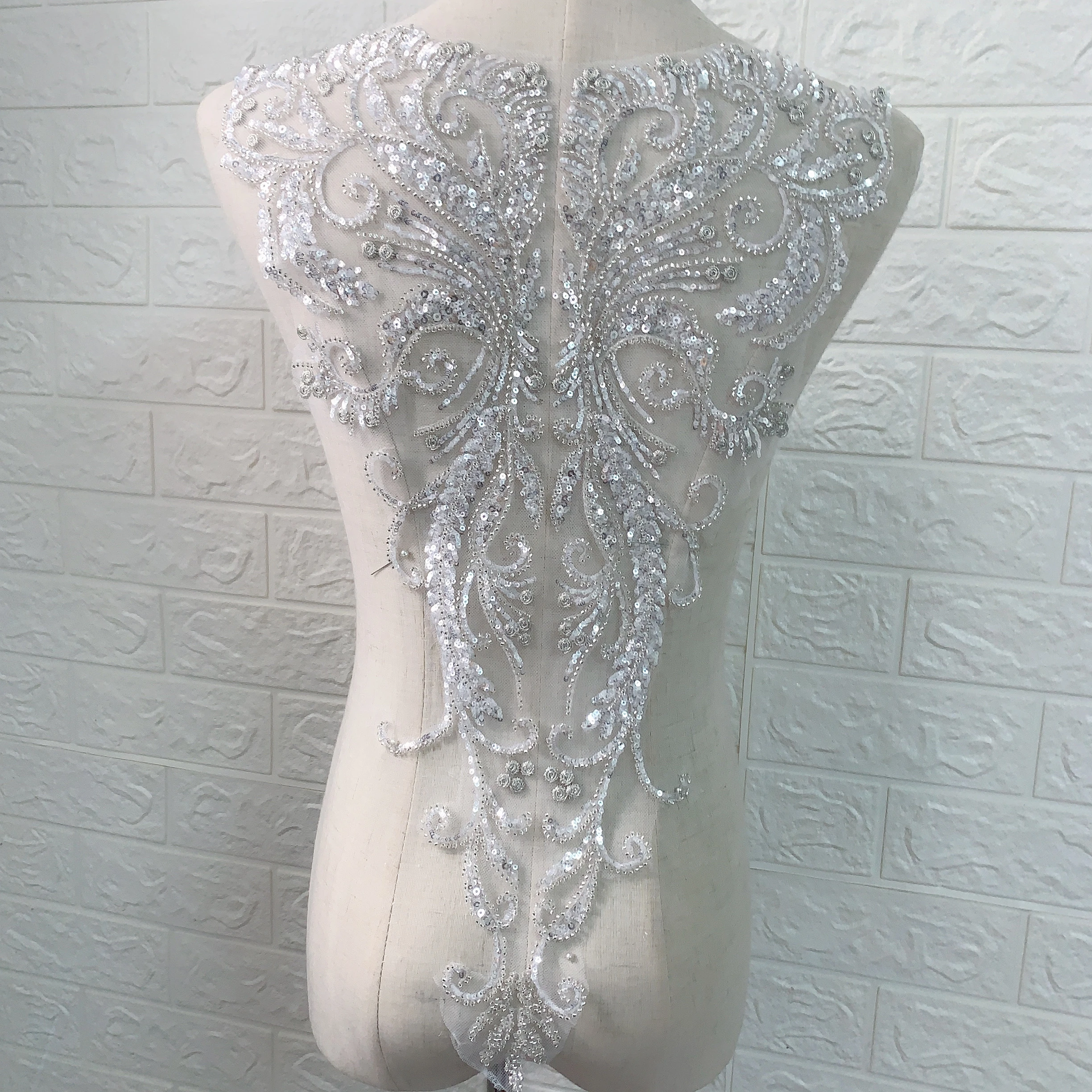 Серебряная Высококачественная аппликация LA018 высшего качества с серебряной