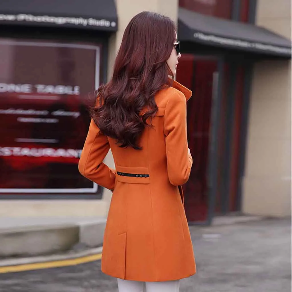 Женское длинное пальто SAGACE в Корейском стиле зимняя верхняя одежда свободное