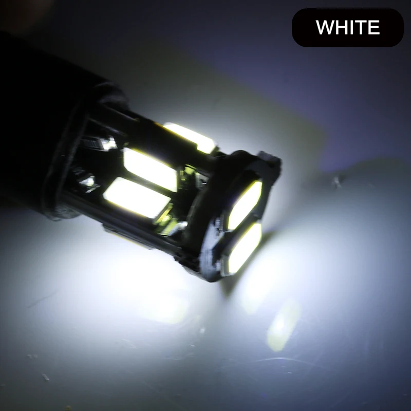 

2PCS 12V LED Car Bulb T10 194 168 W5W 5630 LED 10SMD Extremely Bright Bulb For Cars Trucks Interior Dome