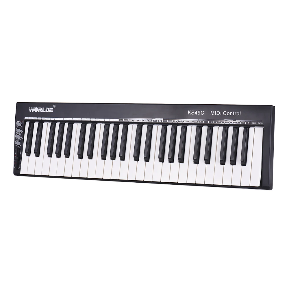 WORLDE контроллер клавиатуры KS49C 49 клавиш USB MIDI клавиатура с 6 35 мм разъемом для