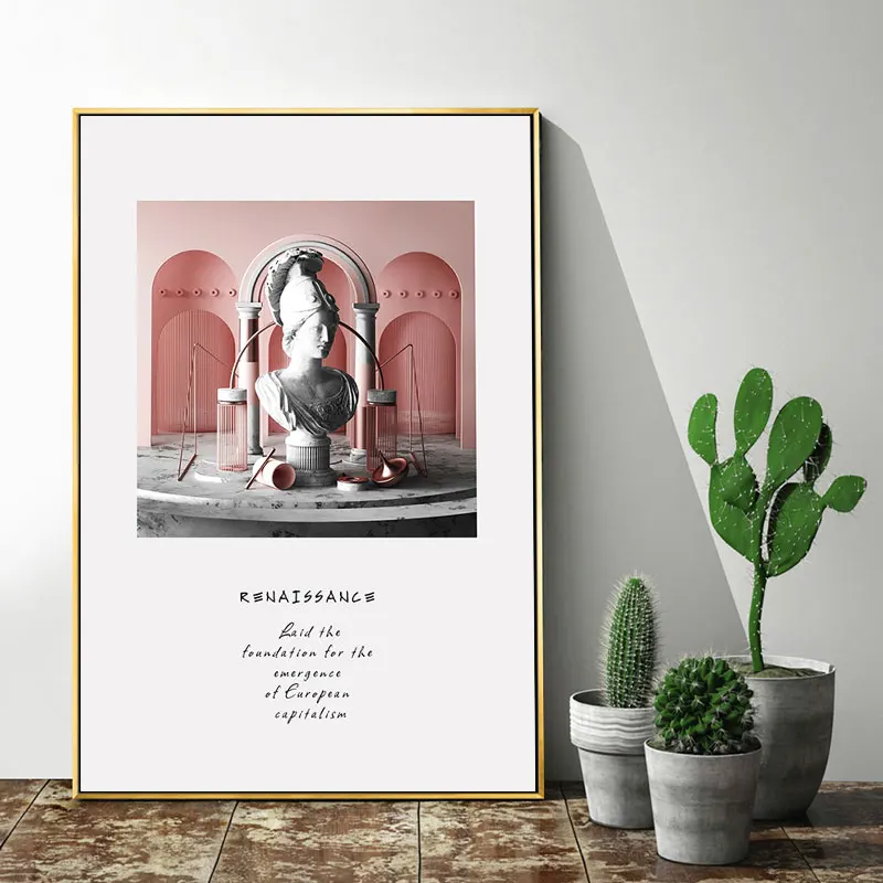 Абстрактное искусство минималистичный скандинавский плакат печать скульптура