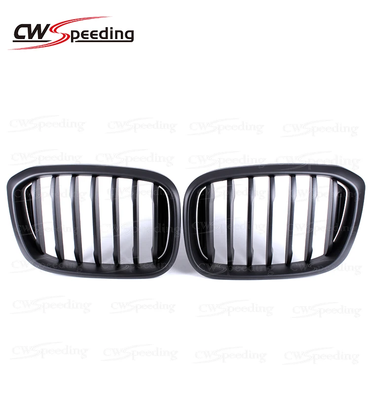 УГЛЕРОДНЫЙ M Цвет Черный 2 линии двойная планка решетка гриль для 2018-2019 BMW X серии X3