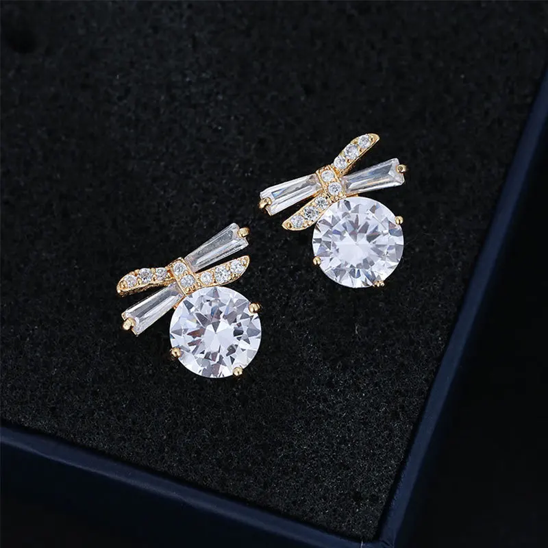 Женские серьги гвоздики с кристаллами серебро 925 пробы|Серьги-гвоздики| |