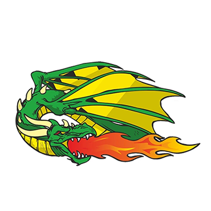 

Creative Fire-breathing Dragon Color Cartoon Car Sticker PVC Bumper Windshield Applique Motorcycle Laptop Decoration Auto Decal