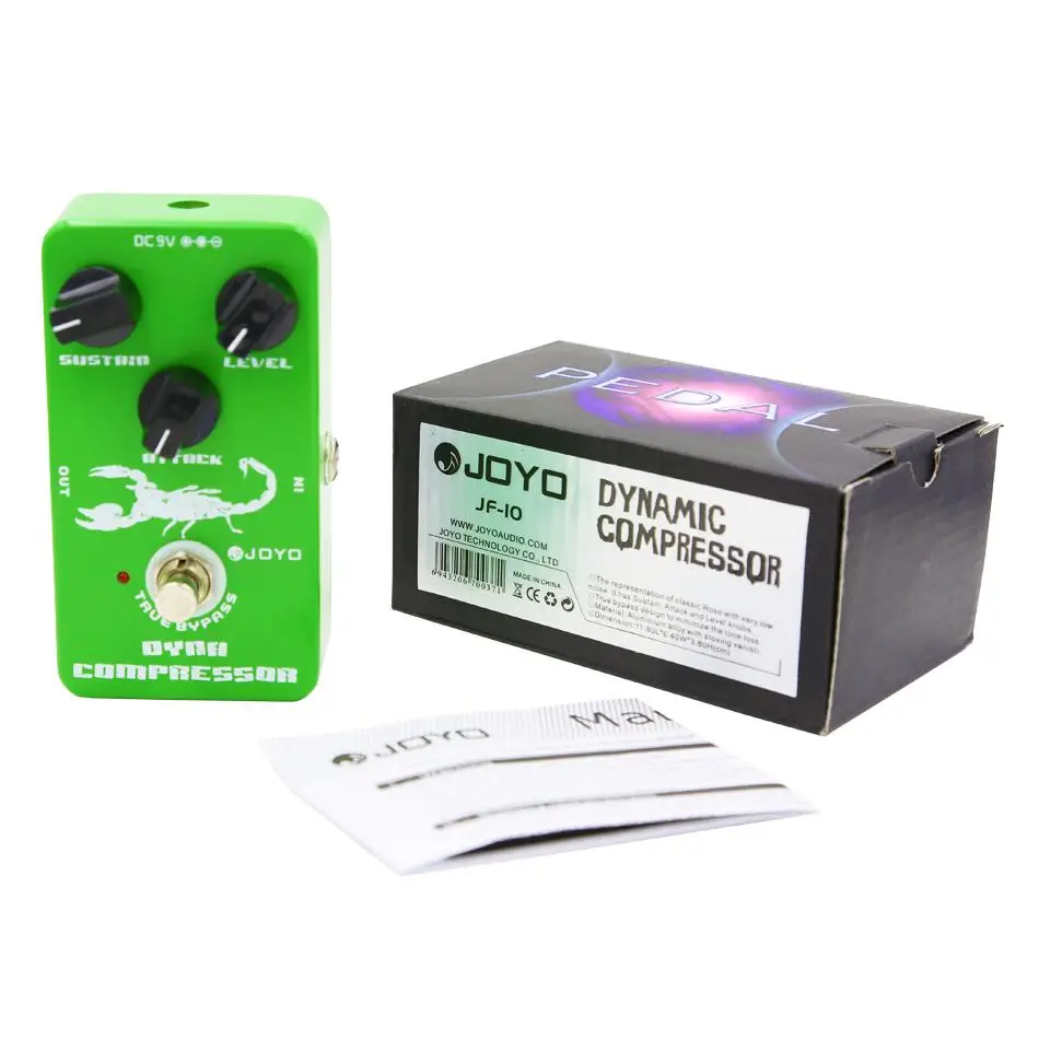 

JOYO JF-10 Electric Guitar Effects Pedal Dynamic Compressor Single Guitar Effector Ensure Balanced True Bypass for Guitar Bass