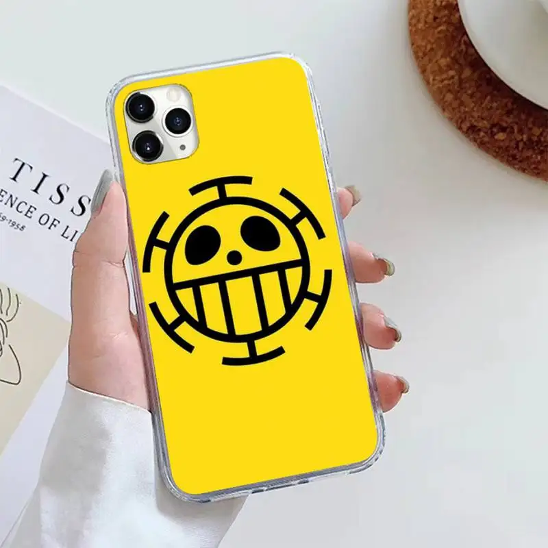 

Anime One Piece Trafalgar Law Logo Phone Case For iphone 12 5 5s 5c se 6 6s 7 8 plus x xs xr 11 pro max