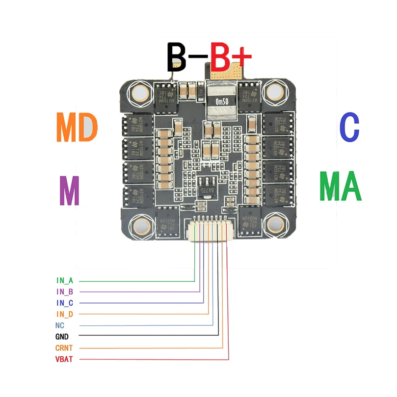JMT Новый REV35 35A BLheli_S 2-6S 4 в 1 ESC встроенный датчик тока для RC Racer Racing FPV Drone запчасти |