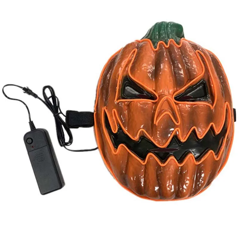 Светящаяся тыквенная маска для лица на Хэллоуин костюмы макияжа вечеринки