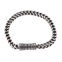 6mm stainless steel curb cuban link chain magnetic clasp bracelet for men punk style male jewelry wrist accessories gift gs0056