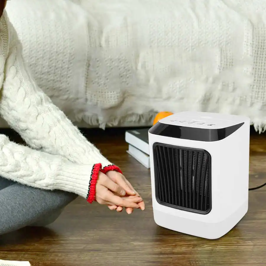Portable Home Office Timing Electric Tabletop Fan Heater with Remote Control 110-220V | Бытовая техника