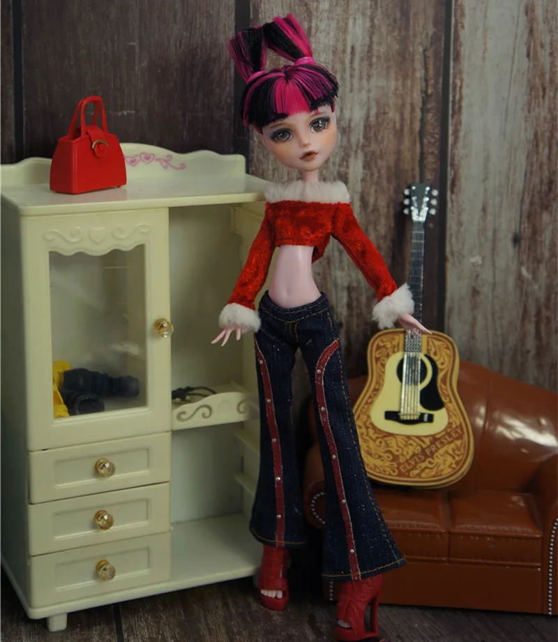 Новейший Модный повседневный комплект одежды для девочек «Monster High»; подарок для девочек - Цвет: only doll clothes I