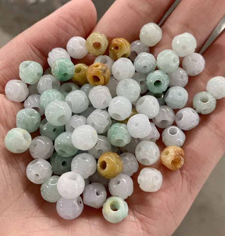 10 шт. натуральный Изумрудный нефрит мм | Украшения и аксессуары