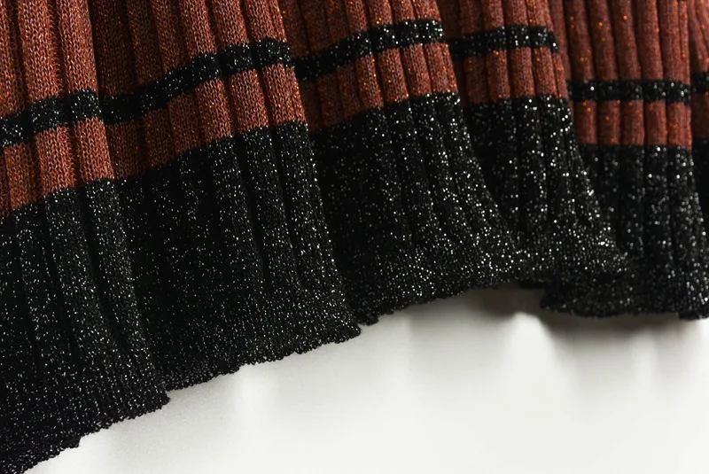 

2020 Summer V-neck Short Sleeve Shirt 2 Pieces Knitted Set Sweater Women +Mid-calf Skirt Runway Brand Vintage Slim Black Suits