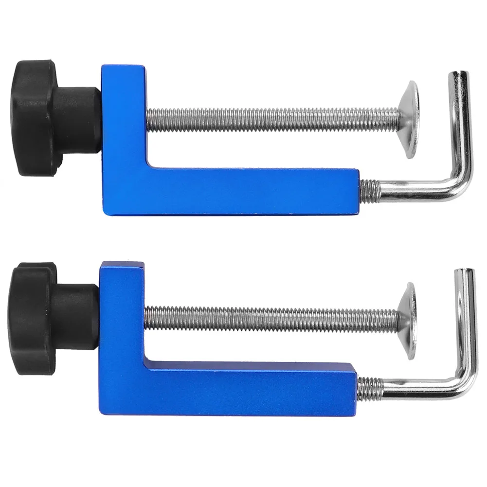 

2Pcs Fence Clamps Blue Universal Multi‑Functional Woodworking Fixing Tools 100mm