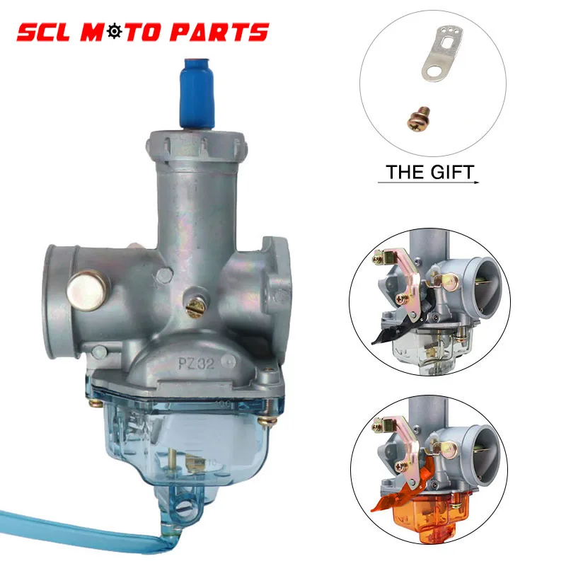 

ALconstar-Motorcycle PZ32 Carburetor with Transparent Float Chamber For Honda CG250 Motorcycle Dit Pit Bike Quad ATV