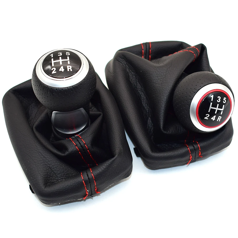 Ручка рычага переключения передач 12 мм хромированная красная линия 5/6 рычаг