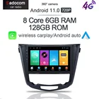 720P 360 камера 6G + 128G Android 11 автомобильный dvd-плеер GPS WIFI стерео радио для Nissan X-TRAIL X Trail T32 Qashqai 2 J11 2013-2017