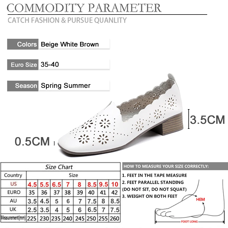 

BYQDY New Square Heels Woman Shoes Round Toe Hollow Out Pumps Female Shoes PU Leather Walking Valentine Shoes Wedding Footwear