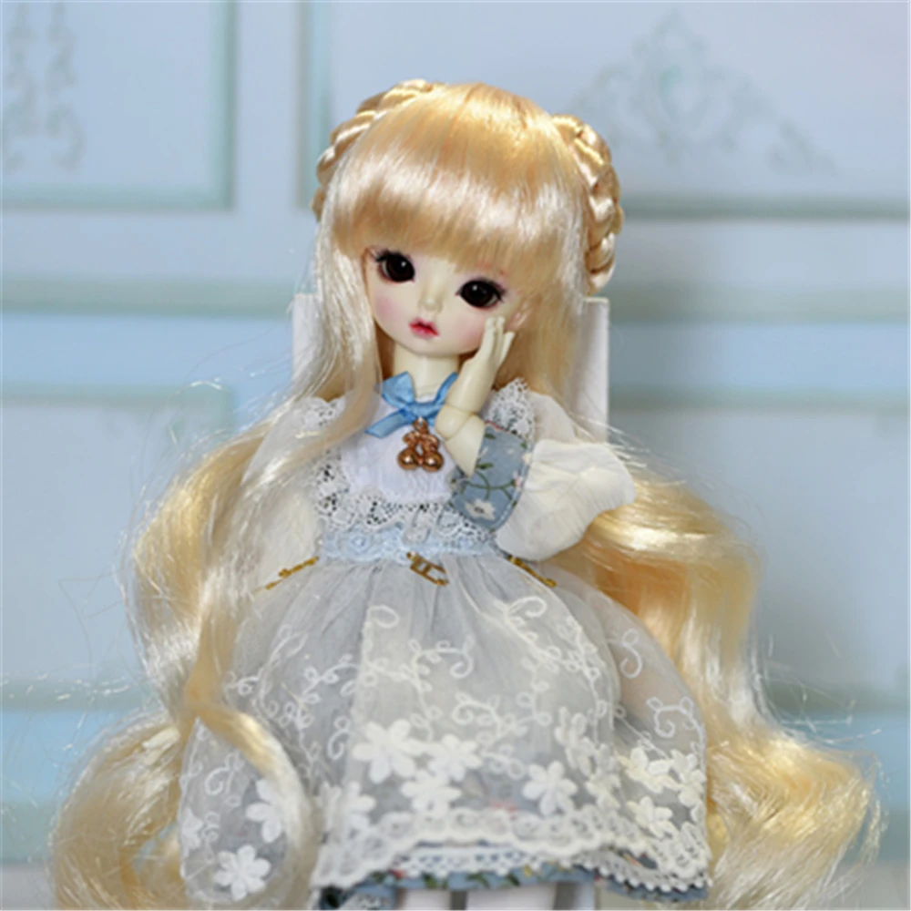 Новое поступление золотые волосы BJD SD 1/3 1/4 1/6 высокотемпературные с оплеткой