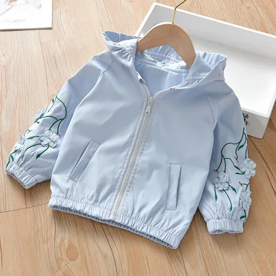 IENENS Girls Hooded Jackets Coats Kids Baby Girl Solid Color Outerwear Tops Clothes Clothing Children Girl's Trench Coat Jacket | Детская